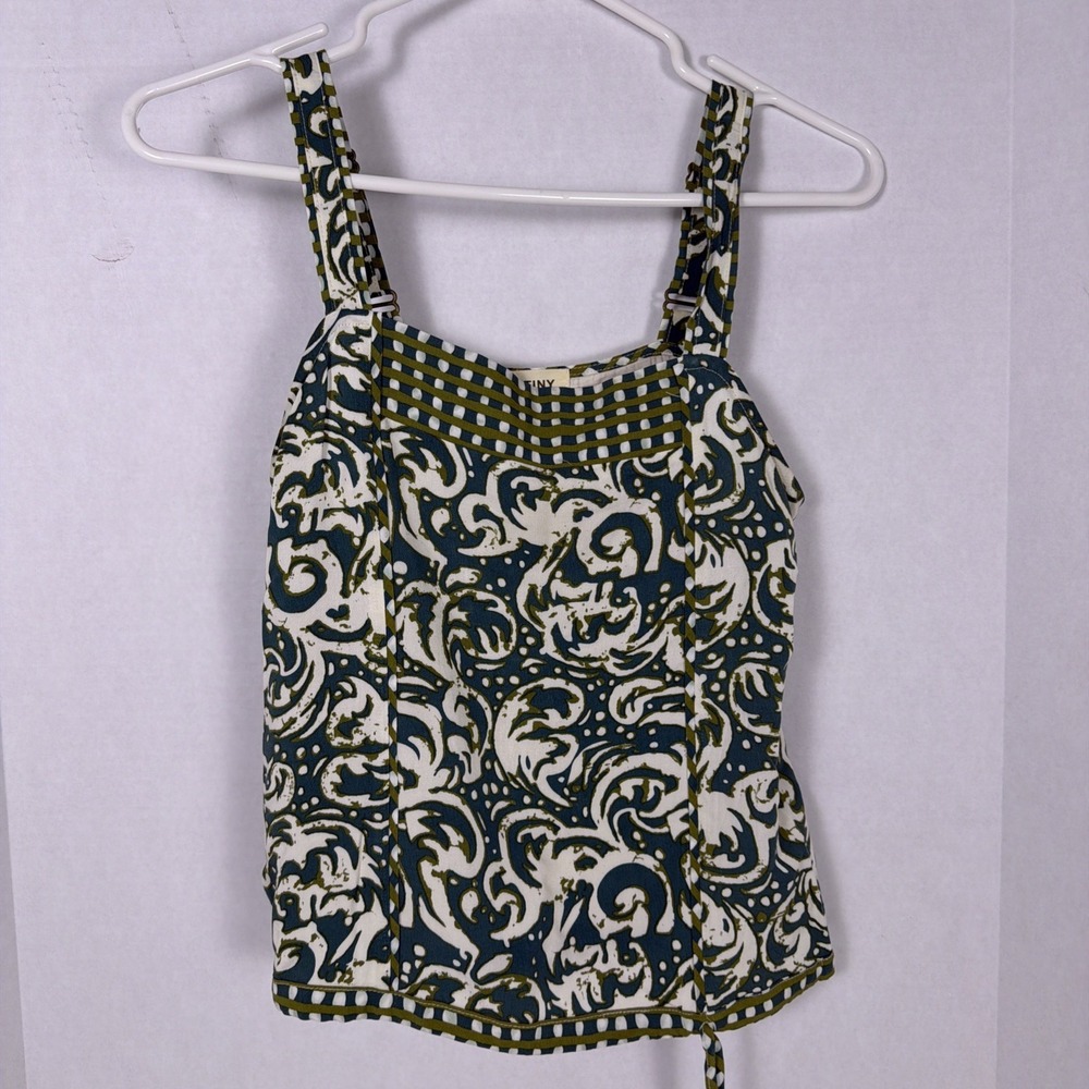 Anthropologie Tiny Jasmine Printed, adjustable Tank. Petite XXS.